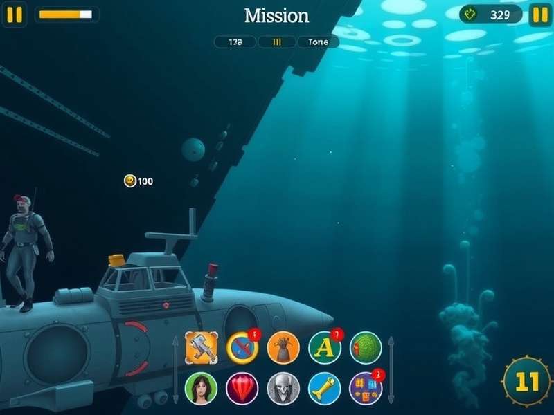 Submarine Voyage mission screen showing various objectives